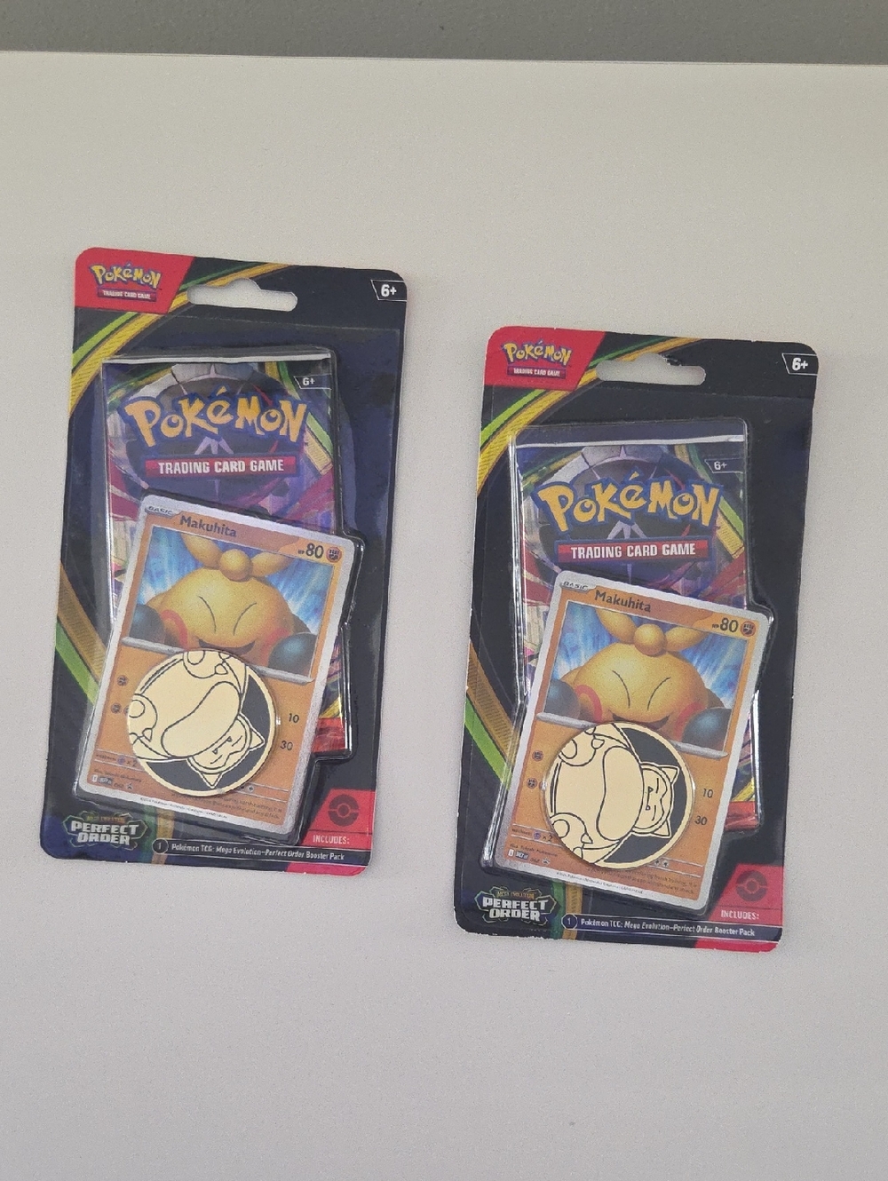 Pokémon TCG Mega Evolution Perfect Order Booster 2 Pack - Makuhita Promo & Coin